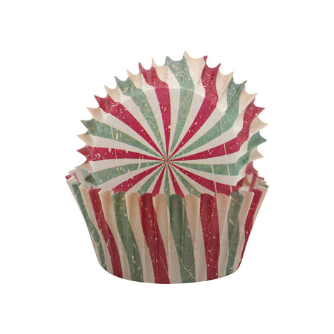 BAKING CASES GREASEPROOF 110MM RG STRIPE 500PC (#103485)