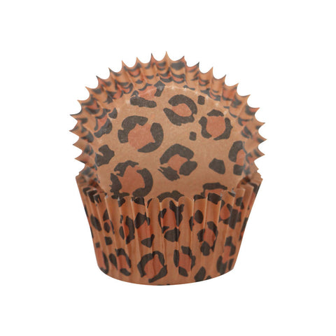 BAKING CASES GREASEPROOF 110MM LEOPARD 500PC (#103486)