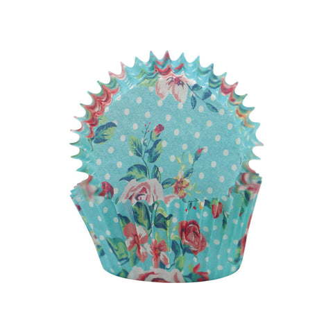 BC GREASEPROOF 110MM FLORAL GREEN 500PC (#103489)