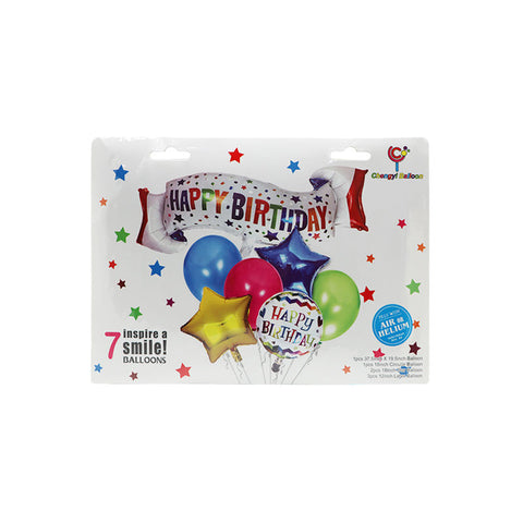 BALLOON HAPPY BIRTHDAY COLORFUL SET (#103511)