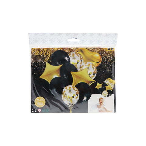 BALLOON BLACK GOLD SET (#103520)