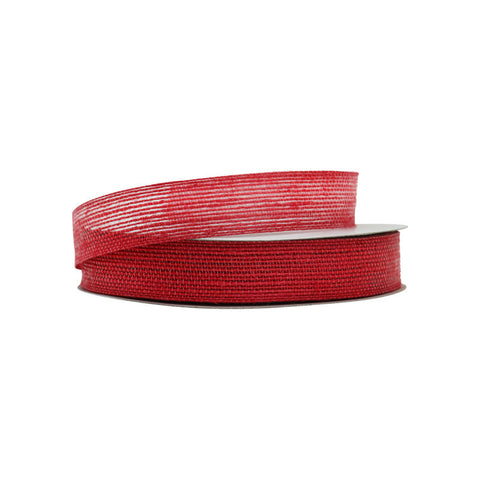 RIBBON JUTE RED 25MMX25M (#103548)