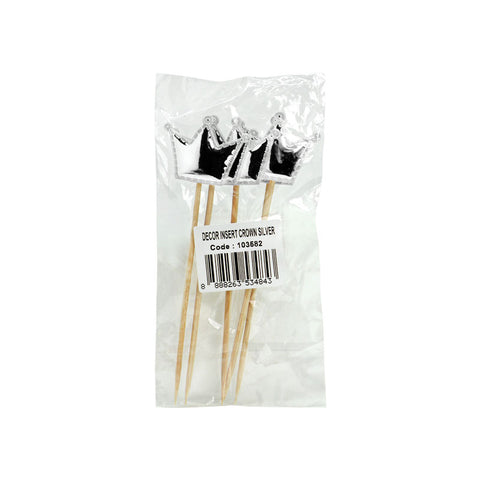 CROWN SILVER DECOR INSERT 5PC (#103582)