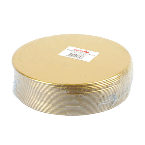 PAPER PLATE ROUND GOLD 10CM 25PC (#103617)