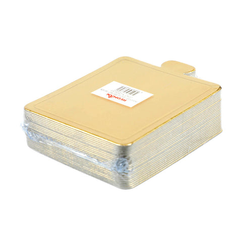 PAPER PLATE RECT GOLD 9X7.6CM 25PC (#103621)