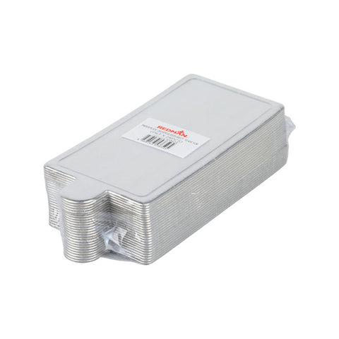 PAPER PLATE RECT SILVER 10.4X5.1CM 25PC (#103623)