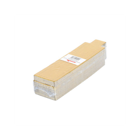 PAPER PLATE RECT GOLD 3.4X12CM 25PC (#103624)