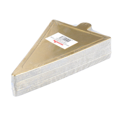 PAPER PLATE TRIANGLE GOLD 11.8X7.8CM 25PC (#103627)