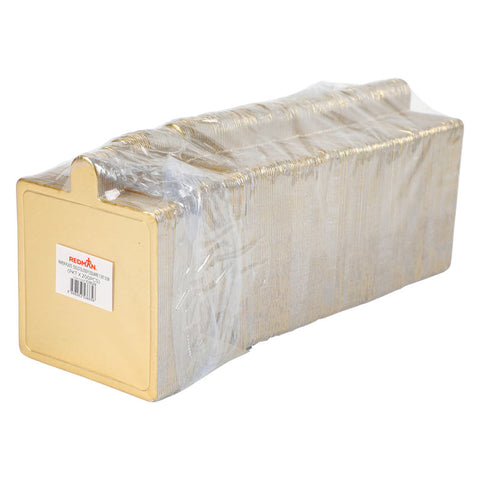 PAPER PLATE SQUARE GOLD 7.5X7.5CM 200PC (#103629)