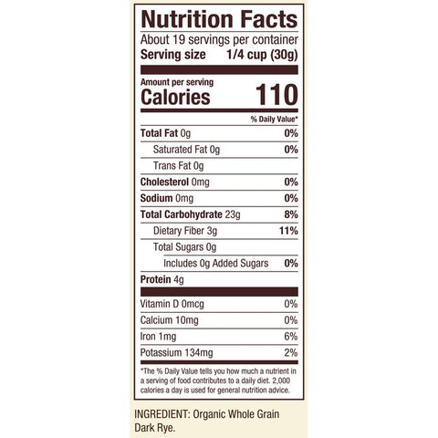 DARK RYE FLOUR ORG 20OZ (#103645)