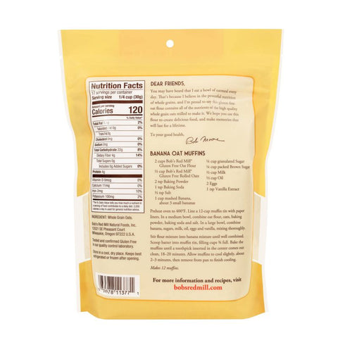 GF WHOLE GRAIN OAT FLOUR 18OZ (#103649)