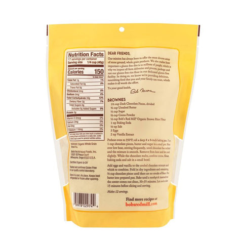 BROWN RICE FLOUR ORG/BOB'S R M 24OZ (#103655)