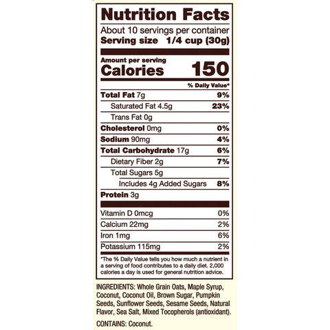 GRANOLA MAPLE SEA SALT 11OZ (#103767)