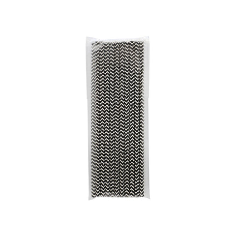 PAPER STRAW BLACK CHEVRON 6X197MM 20PC (#103839)