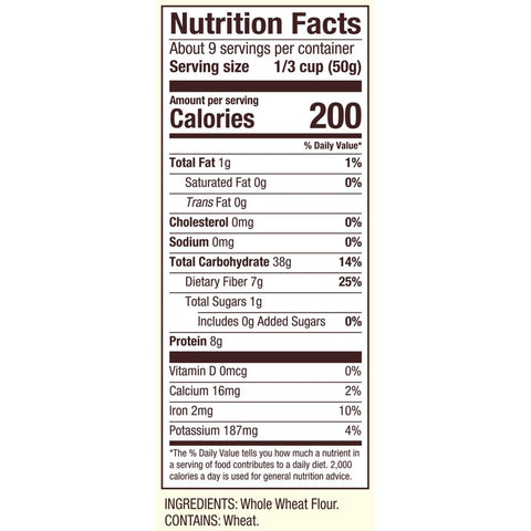 WHOLE WHEAT PEARL COUSCOUS 16OZ (#103912)