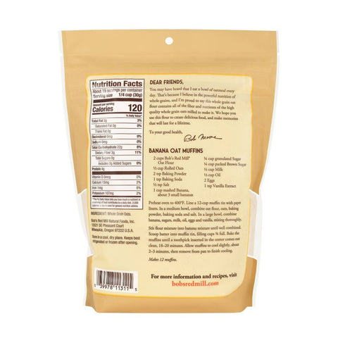 WHOLE GRAIN OAT FLOUR 20OZ (#103927)