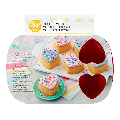 6CAV HEART SHAPE SILICONE MOULD 2105-4824 (#104006)