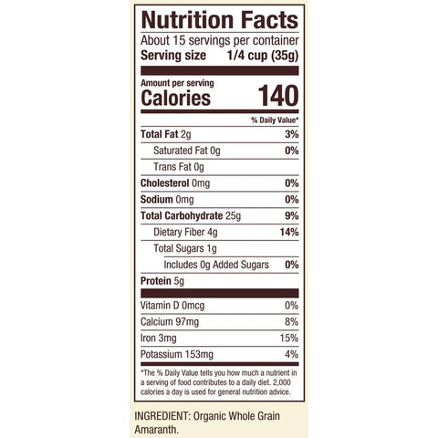 GF ORG AMARANTH FLOUR 18OZ (#104402)