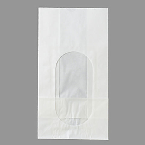 PLAIN WHITE WINDOW BAG(LARGE) 10PC (#104579)