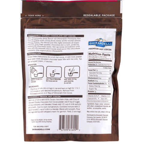 HOT COCOA POUCH DOUBLE CHOCOLATE 298G (#104678)