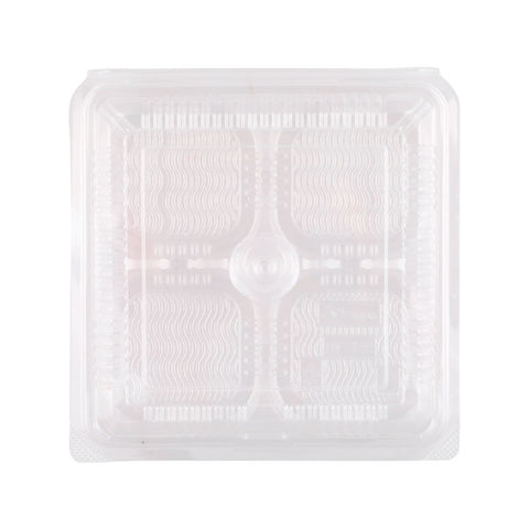 SQ PLASTIC CLAM BOX 4-SQ-CAV 180X180X30MM (#104790)