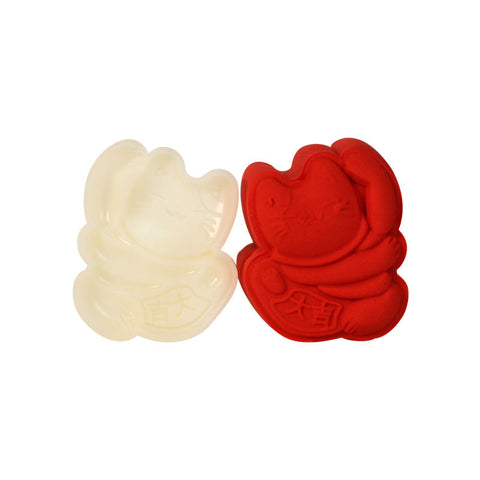 MOONCAKE MOULD PLASTIC LUCKY CAT 50G (#104804)