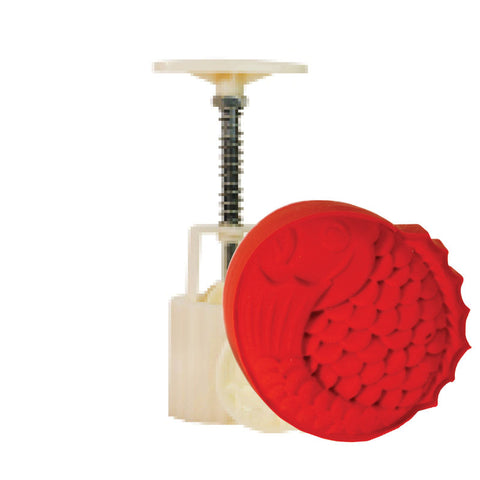 MOONCAKE MOULD PLASTIC FISH 50G (#104805)