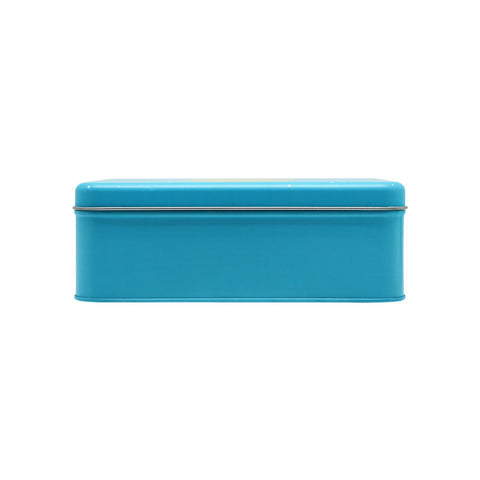 MOONCAKE METAL TIN W TRAY 2S LIGHT BLUE (#104813)