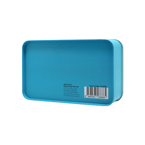 MOONCAKE METAL TIN W TRAY 2S LIGHT BLUE (#104813)