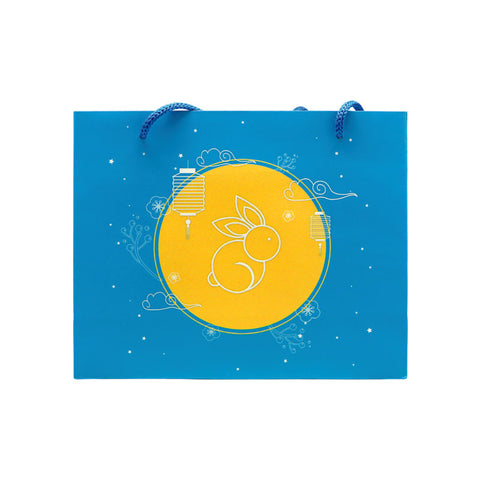 MOONCAKE PAPER BAG 2S LIGHT BLUE 197X125X71MM (#104898)
