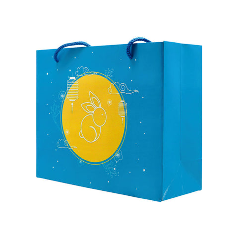 MOONCAKE PAPER BAG 2S LIGHT BLUE 197X125X71MM (#104898)