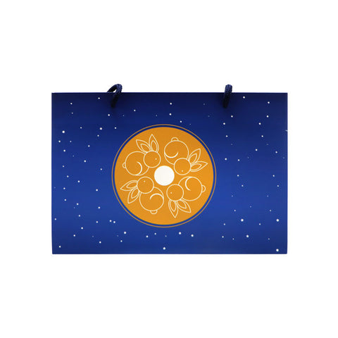 MOONCAKE PAPER BAG 8S DARK BLUE 247X145X54MM (#104899)