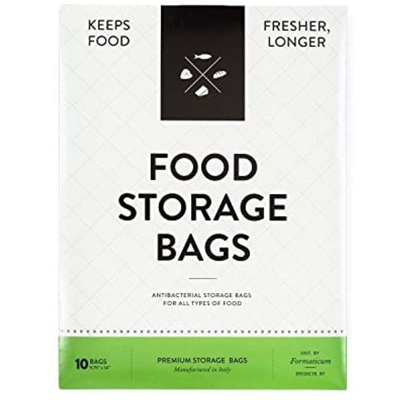 REUSABLE FOOD STORAGE BAG 10X14" 10PC (