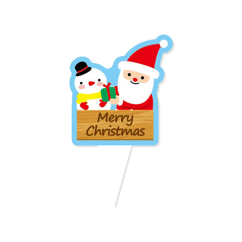 X'MAS DECOR CARD SANTA B 100PC (#105026)