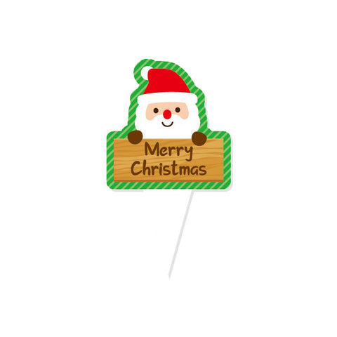 X'MAS DECOR CARD SANTA C 100PC (#105027)