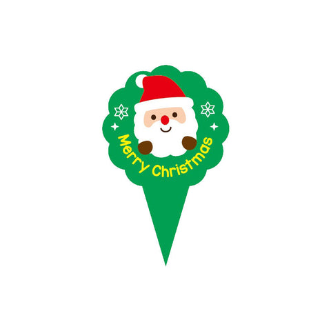 X'MAS DECOR CARD SANTA D 100PC (#105028)