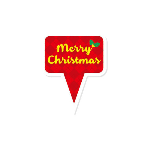 X'MAS DECOR CARD MERRY XMAS RECT 100PC (#105030)