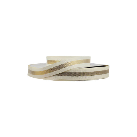 RIBBON STRIP GOLD WHITE 16MMX25M (#105053)
