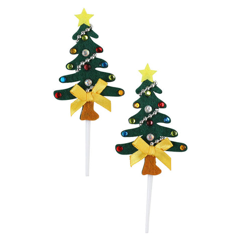 DECOR ON PICK X'MAS TREE 9.7X4.2CM 520 (#105223)