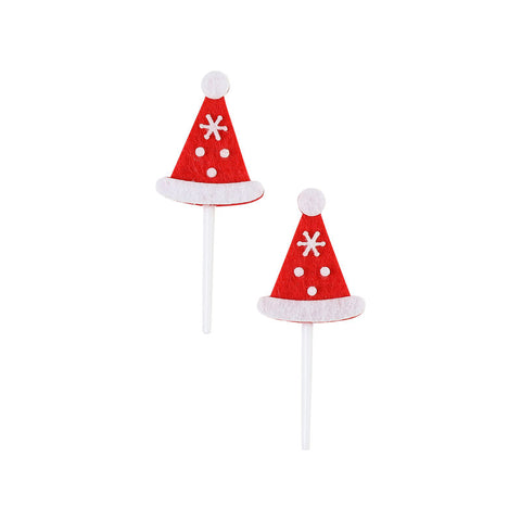 DECOR ON PICK X'MAS HAT 7X2.8CM 503 (#105229)