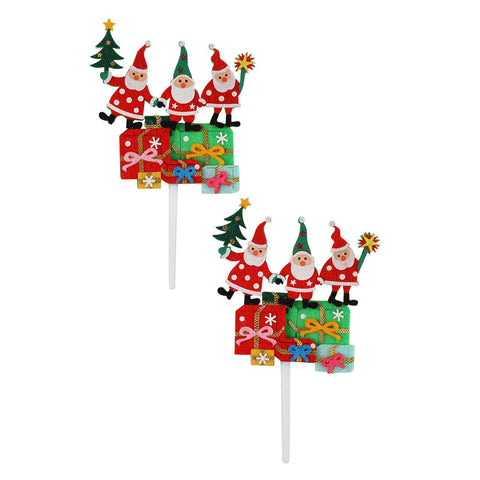 DECOR ON PICK X'MAS SANTAS 8.8X5.5CM 1045 (#105231)