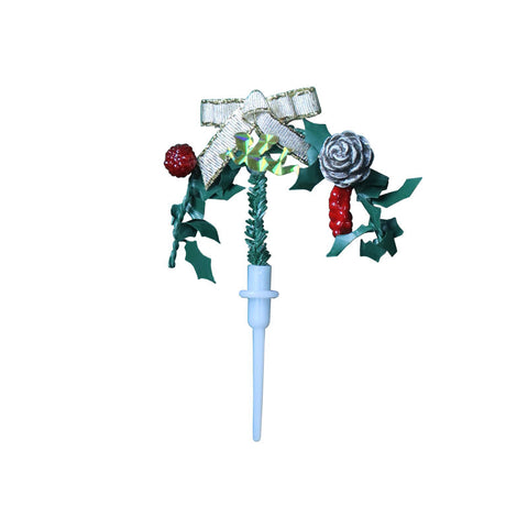 DECOR ON PICK X'MAS LEAVE 9X7CM 205 (#105239)