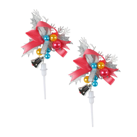 DECOR ON PICK X'MAS SILVER 12.3X8CM 536 (#105243)