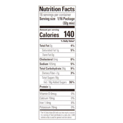 DOUBLE CHOCOLATE BROWNIE MIX 510G (#105312)