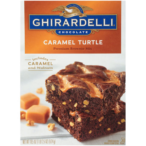 CHOCOLATE CARAMEL TURTLE BROWNIE MIX 524G (#105313)