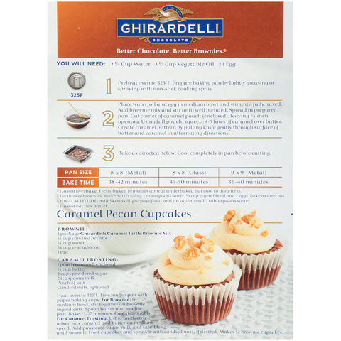 CHOCOLATE CARAMEL TURTLE BROWNIE MIX 524G (#105313)