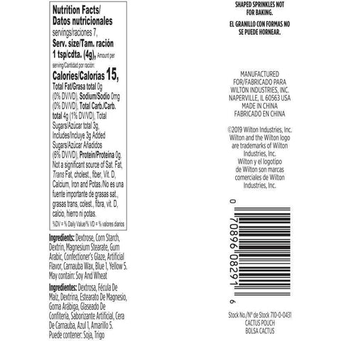 GREEN CACTUS SPRINKLES 710-0-0431 28G (#105373)