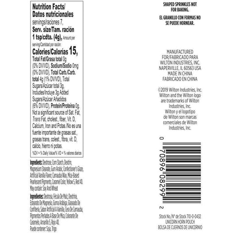 GOLD UNICORN HORN SPRINKLES 710-0-0432 28G (#105374)