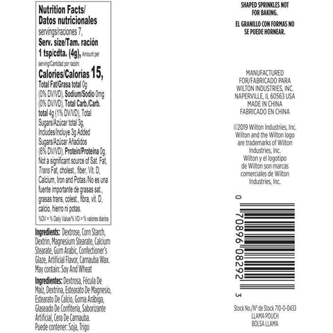 WHITE LLAMA SPRINKLES 710-0-0433 28G (#105376)