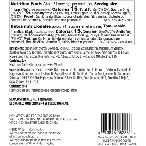 MIX RAINBOW SPRINKLES 710-0-0438 285G (#105377)